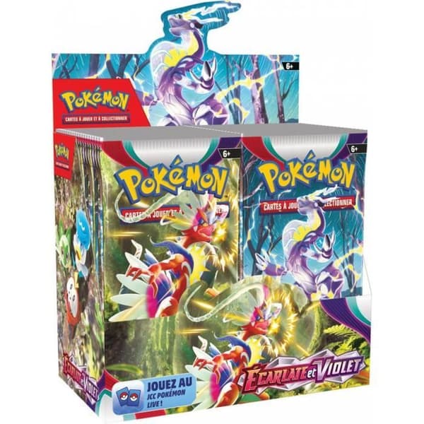 Pokémon Scarlet And Purple (EV01): Display FR (låda med x36 boosters) | Ålder: 6+ | Antal spelare: 1-2