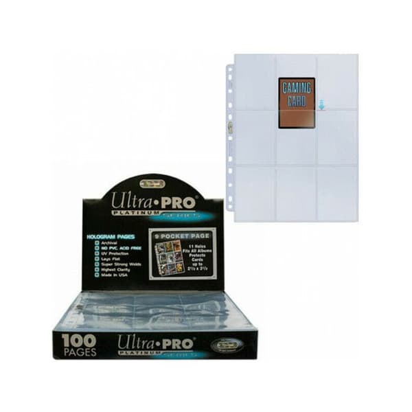 Binder Sheets - Ultra Pro - Platinum Series - 100 ark - Pokémon - Magic - Yu-Gi-Oh!
