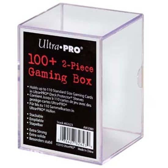 Gaming Box - Ultra Pro - 100+ 2-delad spelbox - Transparent - Stapelbar - 2 stycken