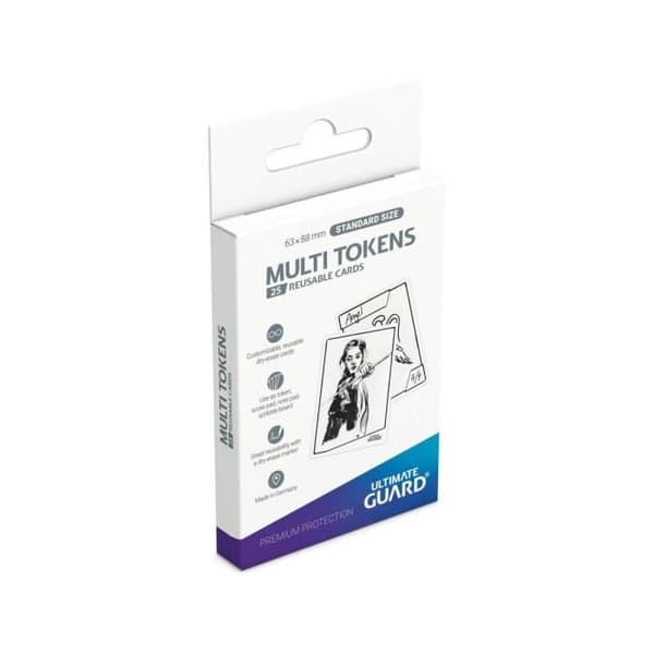 Ultimate Guard Multi Tokens - Paket med 25 - Vit