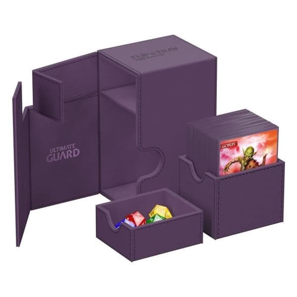 Deck Box - ULTIMATE GUARD - FLIP'N'TRAY 80+ XENOSKIN MONOCOLOR - Lila - Inomhus - 1 spelare eller fler
