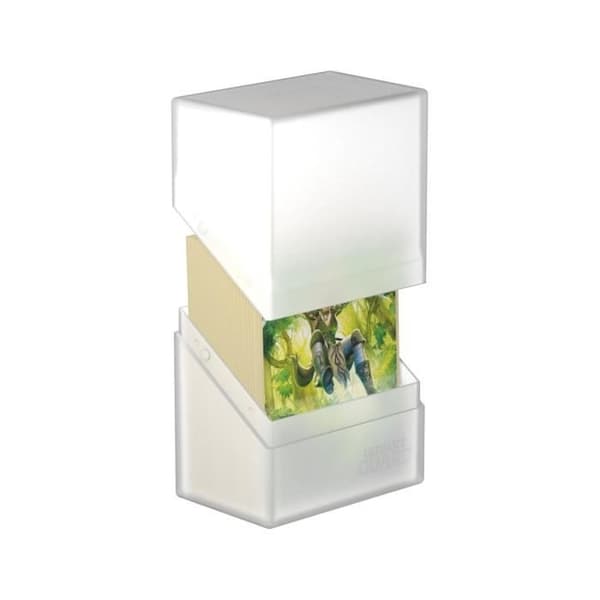 Ultimate Guard Boulder Deck Case 60+ Standardstorlek Frosted Card Storage Box - Vit