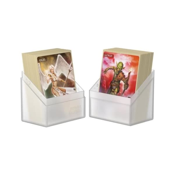 Ultimate Guard Boulder Deck Case 60+ Standardstorlek Frosted Card Storage Box - Vit