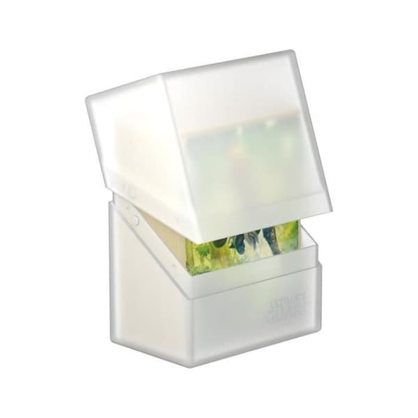 Ultimate Guard Boulder Deck Case 60+ Standardstorlek Frosted Card Storage Box - Vit