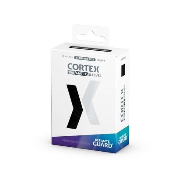 Ultimate Guard - 100 standardstorlek Cortex Sleeves mattsvart - Speltillbehör - ULTIMATE GUARD