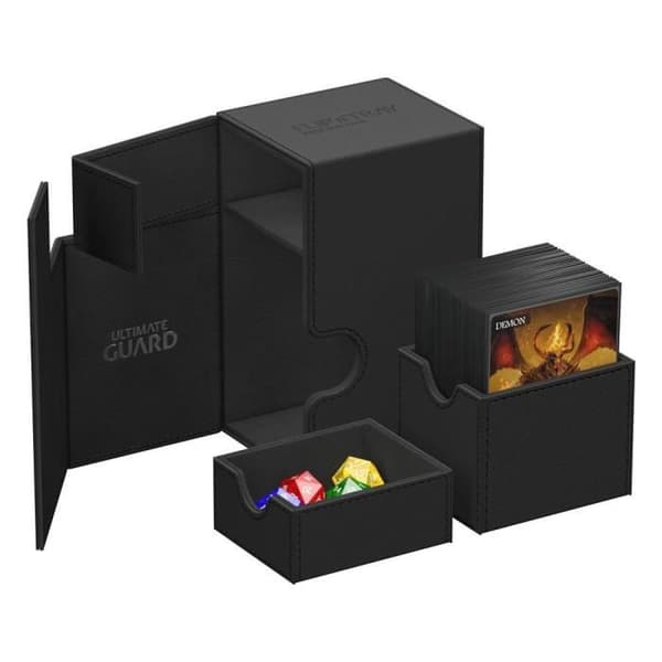 Däckbox - ULTIMATE GUARD - FLIP'N'TRAY 80+ XENOSKIN MONOCOLOR - Svart - Inomhus - 1 spelare eller fler