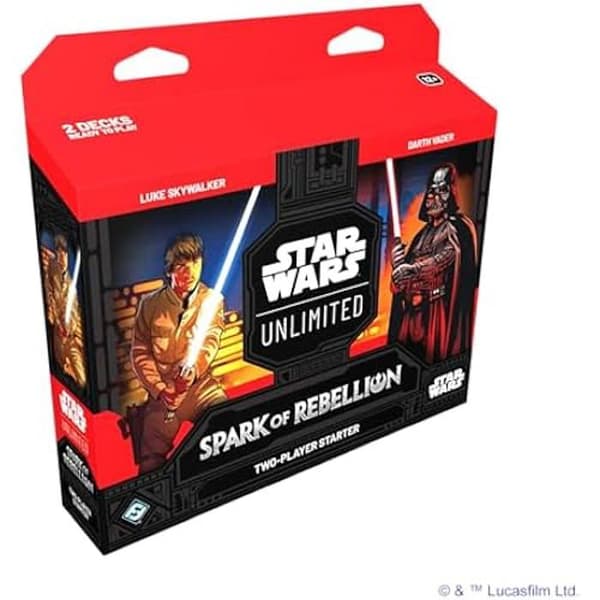 Asmodee - FFG - Star Wars Unlimited - Startpaket: Spark of Rebellion - Sällskapsspel - Samlarkortspel för vuxna