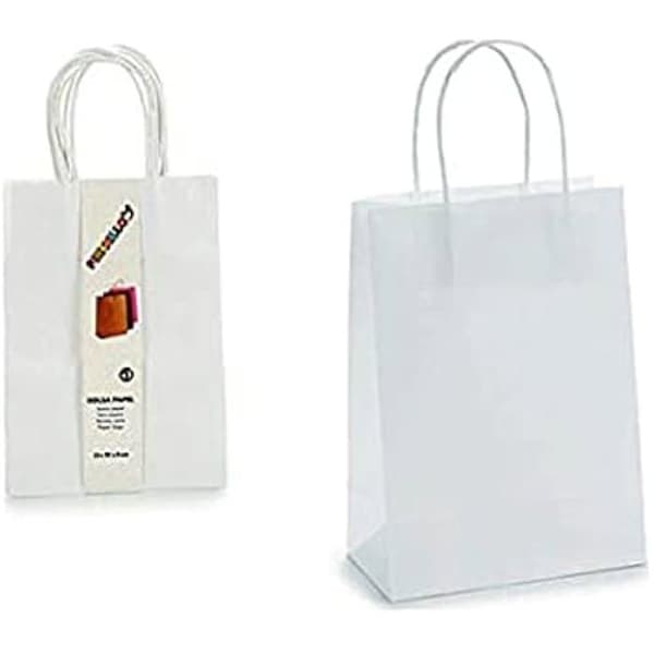Papperspåse - PINCELLO - Pincello - Set om 3 - Vit - 15 x 21 x 8 cm - Inredning