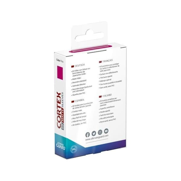 Ultimate Guard - Ultimate Guard - Förpackning med 60 Cortex Sleeves i japanskt format Matt Rosa