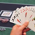 Miniatyrbild 5 av 6: Relaxdays Poker Mat, polyester, gummi, hållbar och halkfri, 180 x 90 cm, Texas Holdem, grön färg