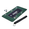Miniatyrbild 1 av 6: Relaxdays Poker Mat, polyester, gummi, hållbar och halkfri, 180 x 90 cm, Texas Holdem, grön färg