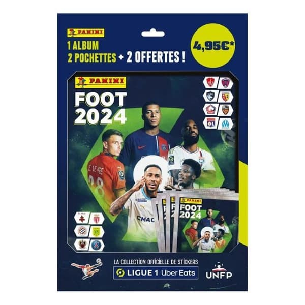 Album samlarkort - Panini - Fotboll 2024 Ligue 1 - 2 erbjudna kuvert - För barn - Unisex