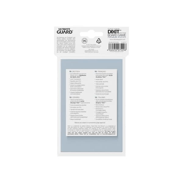 Paket med 90 Ultimate Guard Premium Soft Sleeves för Dixit-brädspel