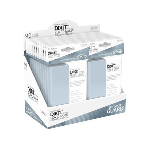 Paket med 90 Ultimate Guard Premium Soft Sleeves för Dixit-brädspel