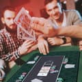 Miniatyrbild 3 av 6: Relaxdays Poker Mat, i polyester, gummi, hållbar och halkfri, 100 x 60 cm, Texas Holdem, svart