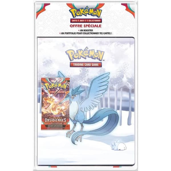 Pokémonkort - Portfolio Pack 180 + Booster EV03 - ASMODEE - För barn från 6 år - Orange och blå