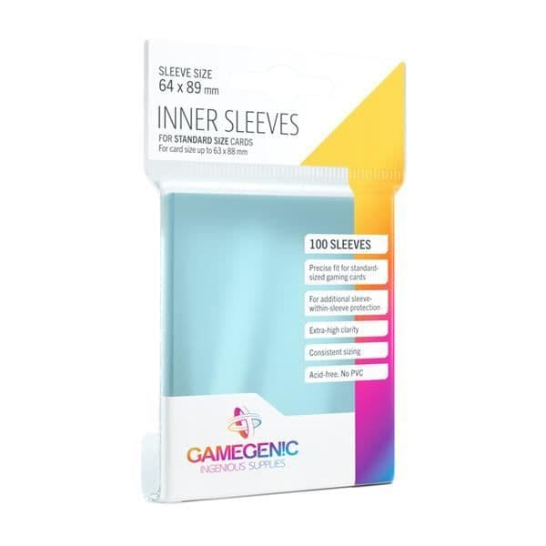 Gamegenic Card Sleeves - Inner Sleeves - Clear (100 Sleeves)