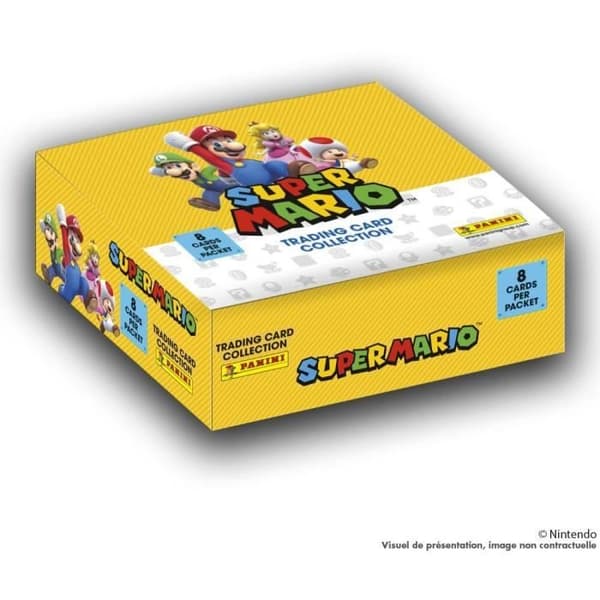 Panini Collection - Super Mario Trading Cards - Box med 18 fickor med 8 kort - Gul - Från 6 år
