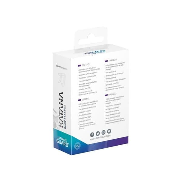 Paket med 100 Katana Sleeves Ultimate Guard - Transparent