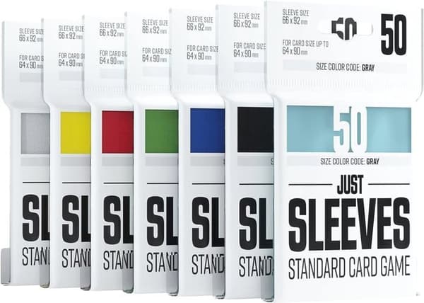 Gamegenic - 2005057 - : Just Sleeves - Fickor för standardkortspel (66x91 mm), blå, 50 stycken