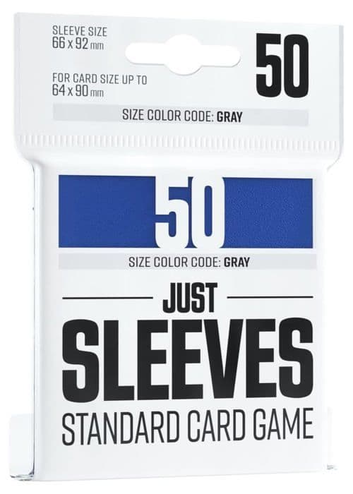 Gamegenic - 2005057 - : Just Sleeves - Fickor för standardkortspel (66x91 mm), blå, 50 stycken