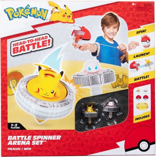 Bandai Pokémon-stridsarena med 2 snurrtoppar
