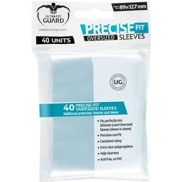 Tillbehör - ULTIMATE GUARD - Precise-Fit ärmar - 40 fickor - Transparent