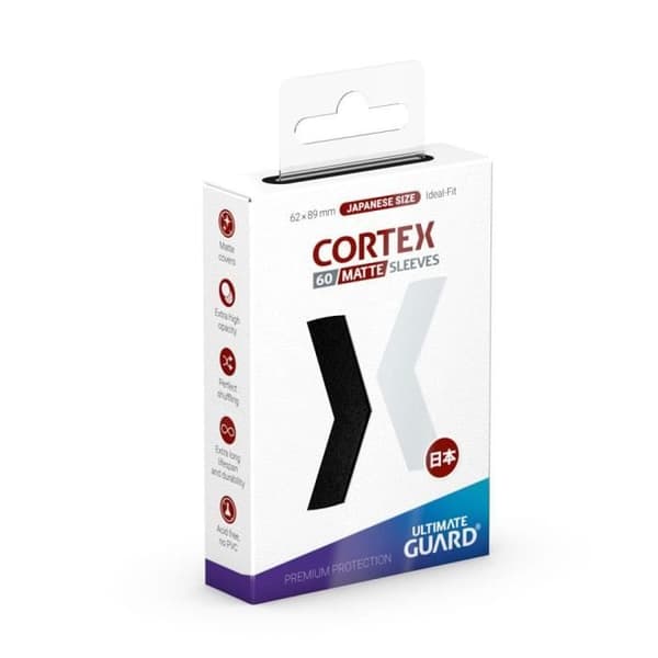 Sleeves Ultimate Guard Cortex japanskt format mattsvart - 60 påsar