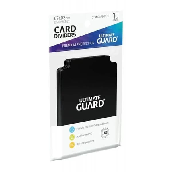 Interkalärer för kort - Ultimate Guard - 10 stycken - Svart - Styv polypropen - 69x94 mm