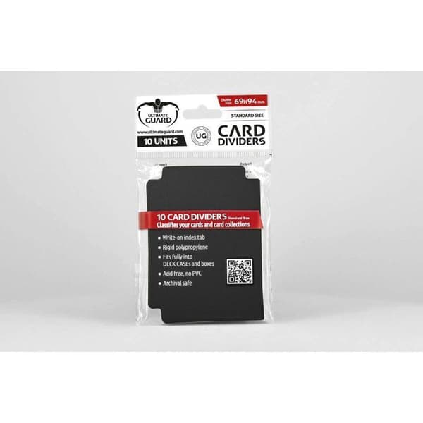 Interkalärer för kort - Ultimate Guard - 10 stycken - Svart - Styv polypropen - 69x94 mm