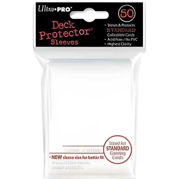 ULTRA PRO Däckskydd - 50 Däcksskydd Solid Vit Standard - Vit - Standardstorlek 66*91