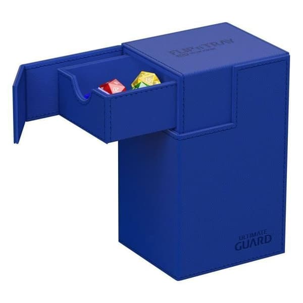 Deckbox - Ultimate Guard - Flip'n'Tray 80+ - Monokrom blå - Xenoskin - Magnetstängning