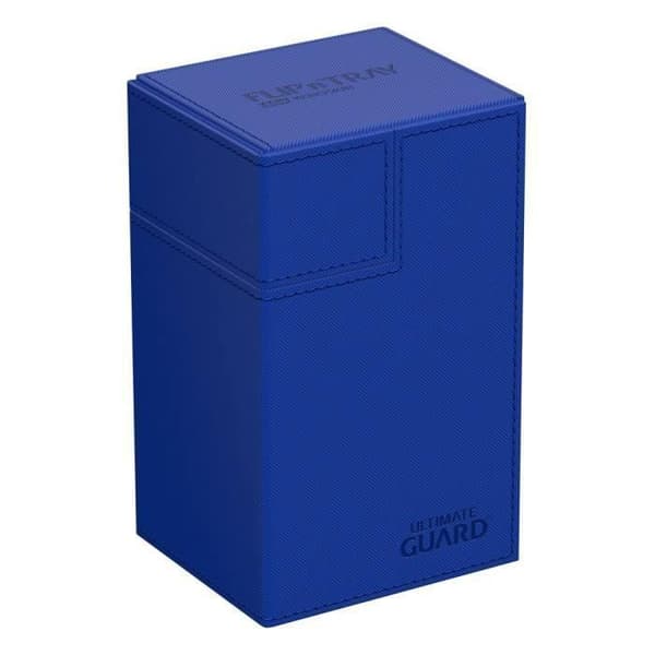 Deckbox - Ultimate Guard - Flip'n'Tray 80+ - Monokrom blå - Xenoskin - Magnetstängning