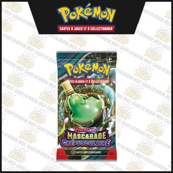 Booster - Pokemon - Ev06 Twilight Masquerade - 10 kort - Kortspel - från 6 år och uppåt