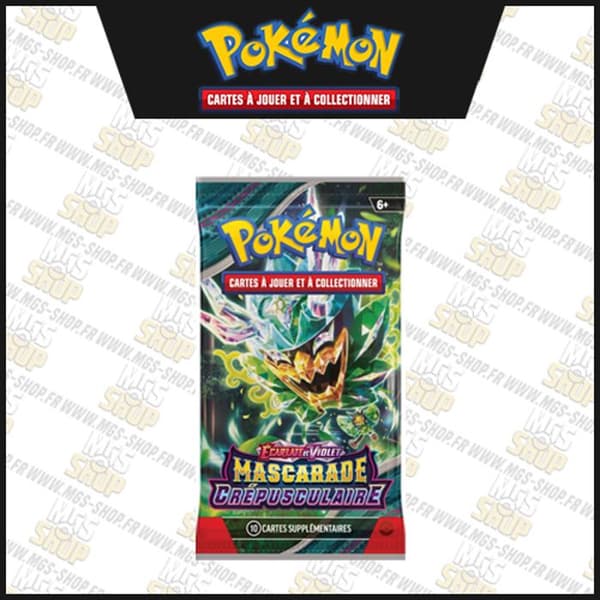 Booster - Pokemon - Ev06 Twilight Masquerade - 10 kort - Kortspel - från 6 år och uppåt