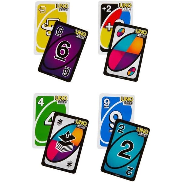 UNO - Flip Side - Family Card Game - Uno med vändbara kort