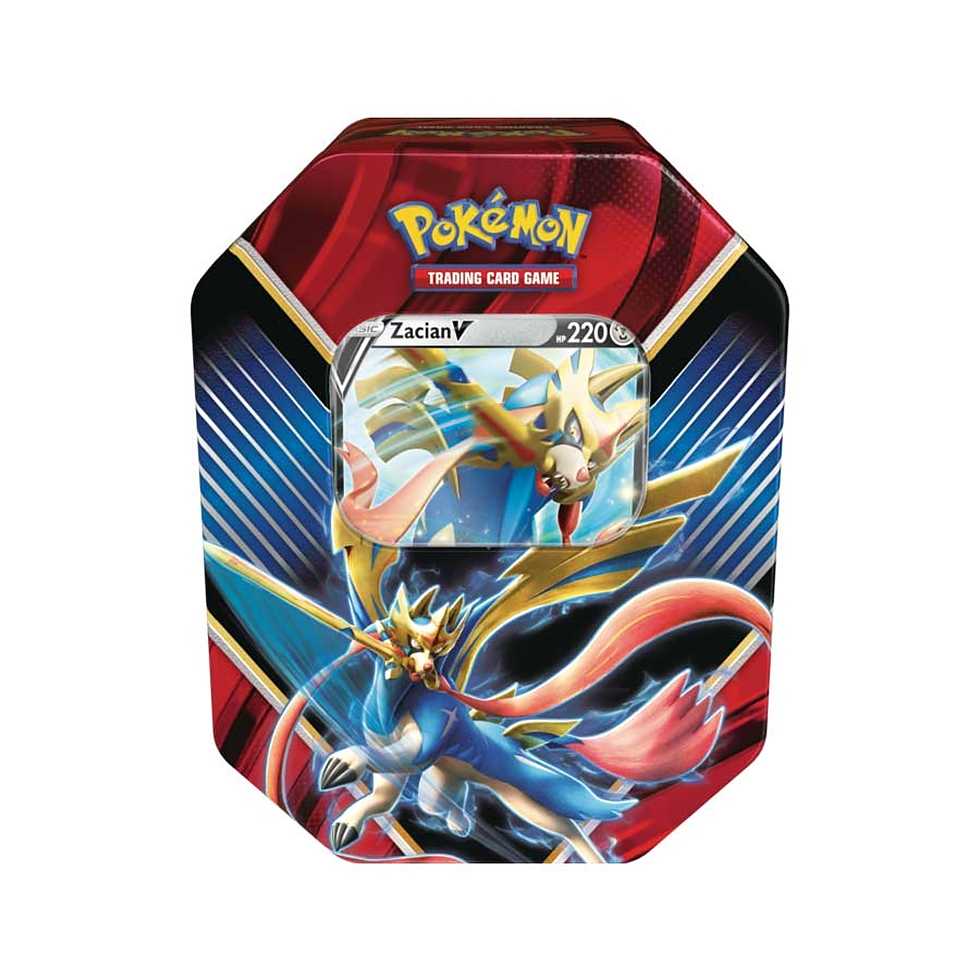 Pokemon Sword & Shield Zacian V Tin Box