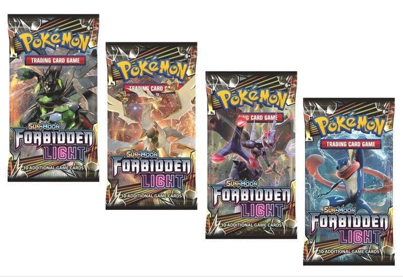 Pokemon Sun & Moon Forbidden Light Booster 4 st booster ( 4 Motiv )