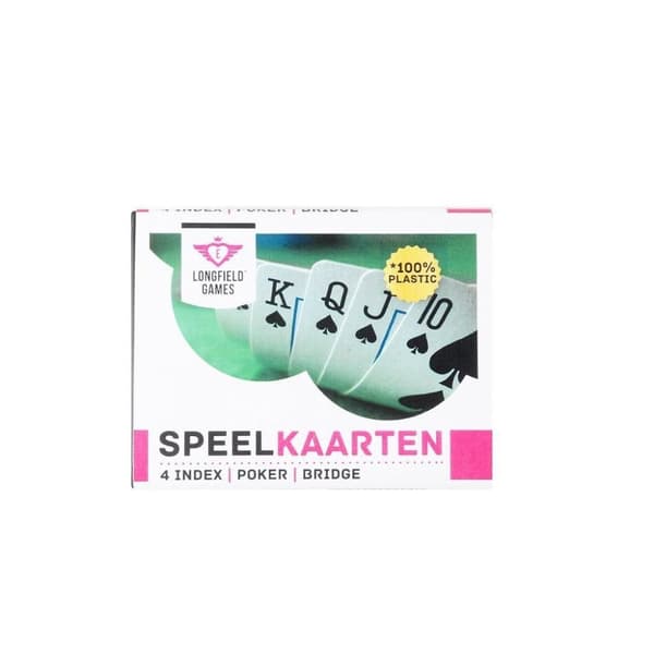 Engelhart klassiske spillekort i 100% plastik 2-pakke i høj kvalitet Rød/Blå