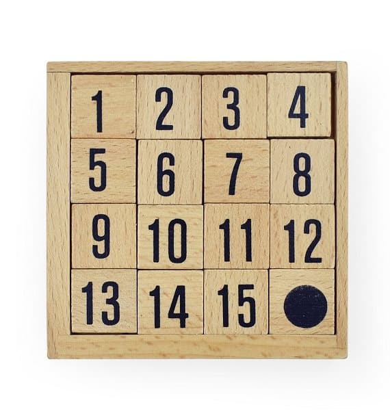 15-spel - Skjutpussel av trä Legami