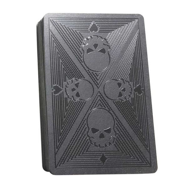 Sort Metallic Playing Card Skulls Poker Cards Heavy Metal