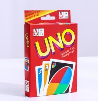 Uno peruskorttipeli perhepeli