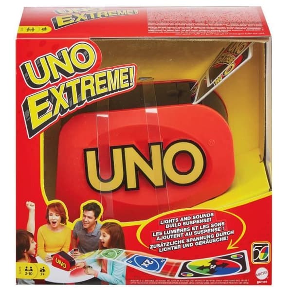 Mattel Games - Uno Extreme - Familjekortspel - från 7 år och uppåt