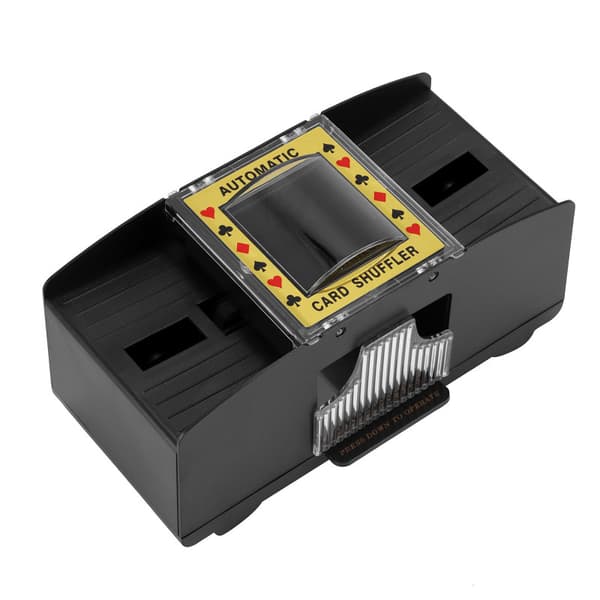 Spelkortsblandare med 2 röda kortlekar, batteridrift