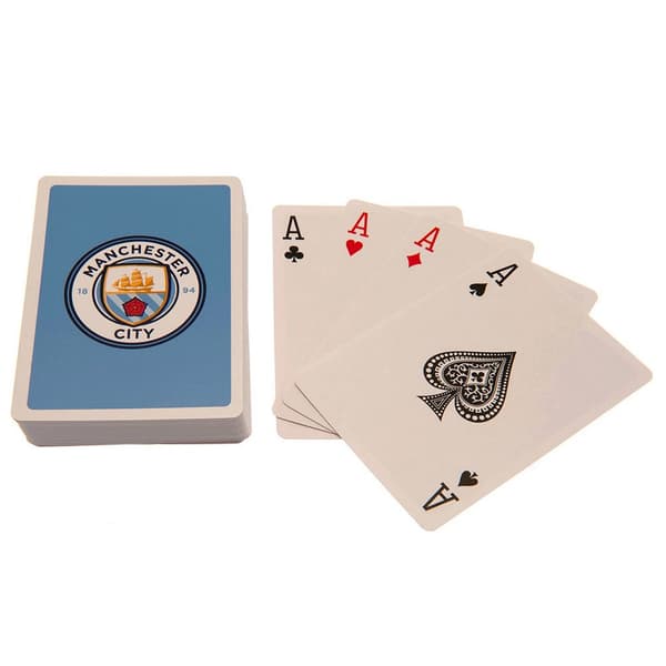Manchester City FC Crest Playing Card Deck Blue/White One Size