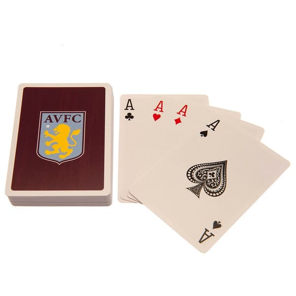 Aston Villa FC Spela kortlek Claret Red/White One Size