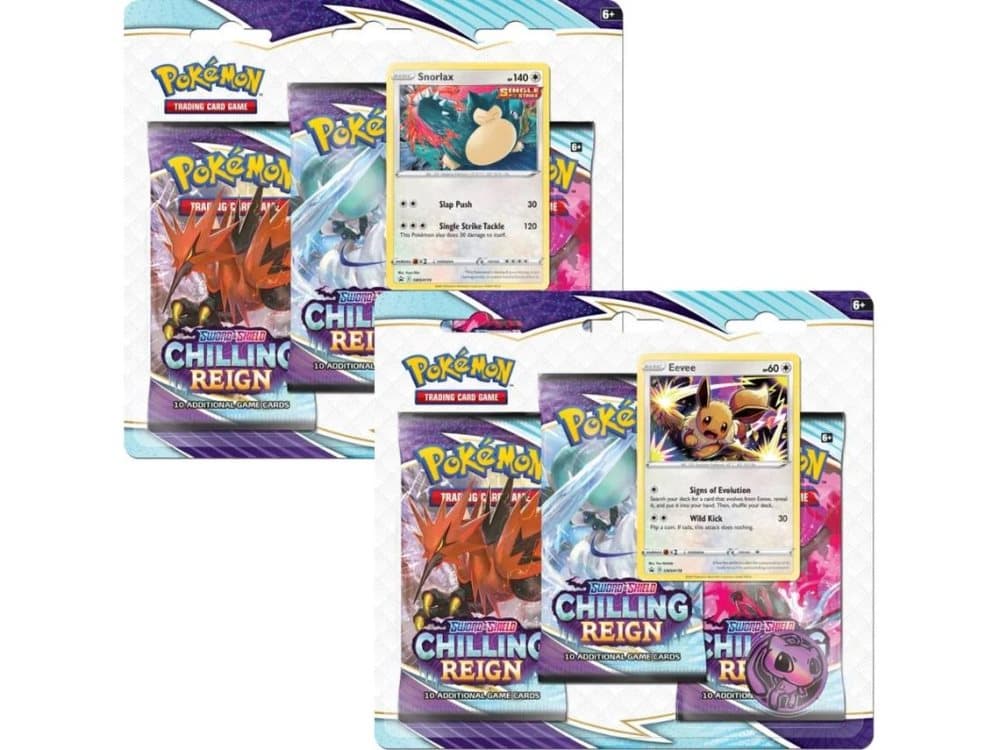 Pokemon Sword & Shield 6 - Chilling Reign 3 Pack Blister