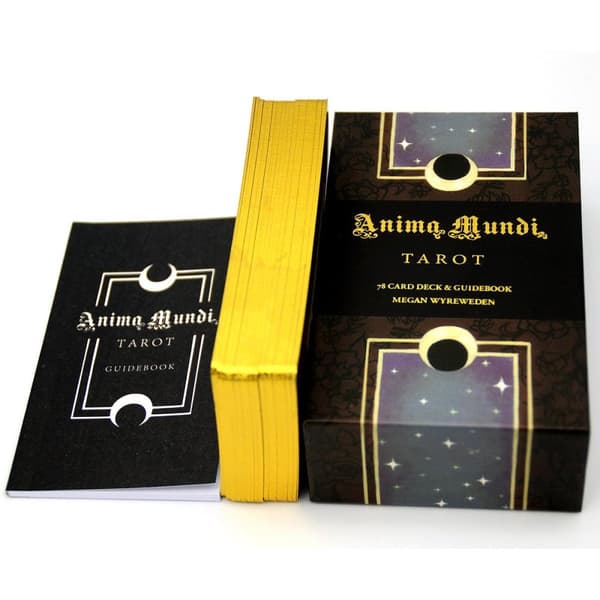 Anima Mundi Tarot Deck 78 Card Deck med Guide Book Nature Deck Okkulte Divination Cards Major og Minor Arcana Game Gilt Origin