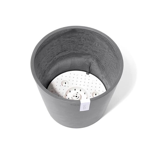 Vaso Amsterdam 20x17,5CM Grigio - ECOPOTS - Con Riserva Acqua