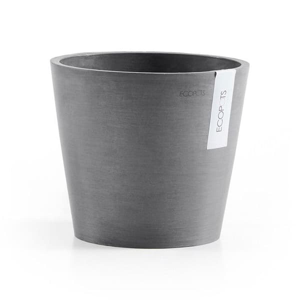 Vaso Amsterdam 20x17,5CM Grigio - ECOPOTS - Con Riserva Acqua